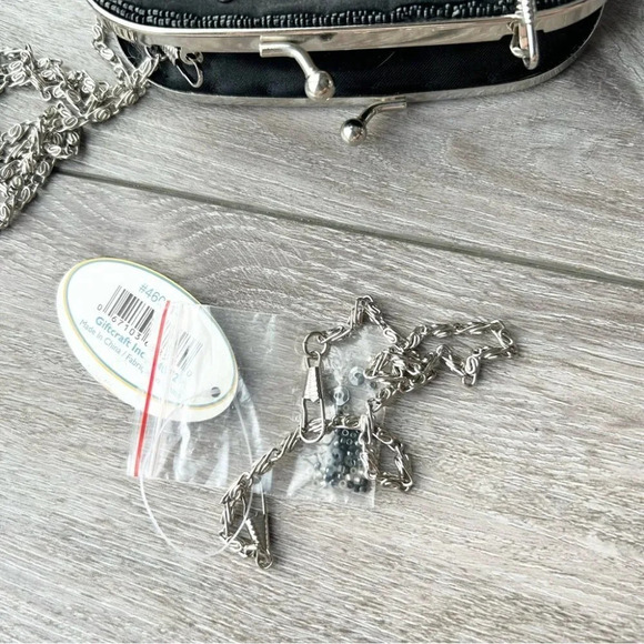 Handmade Beaded Evening Chain Strap Clutch Crossbody  Bag - Picture 10 of 14